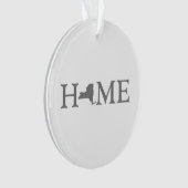 New York Home State Word Art Ornament (voorkant)