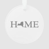 New York Home State Word Art Ornament (achterkant)