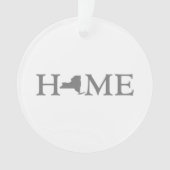 New York Home State Word Art Ornament (voorkant)