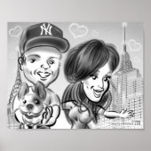 New York Hondenliefhebbers Caricature Poster (Voorkant)