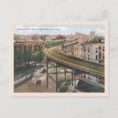  New York hooggeplaatste Railroad 110th Street Briefkaart (Voorkant)