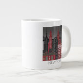 New York Hoogte van nacht - Rood Grote Koffiekop (Voorkant rechts)