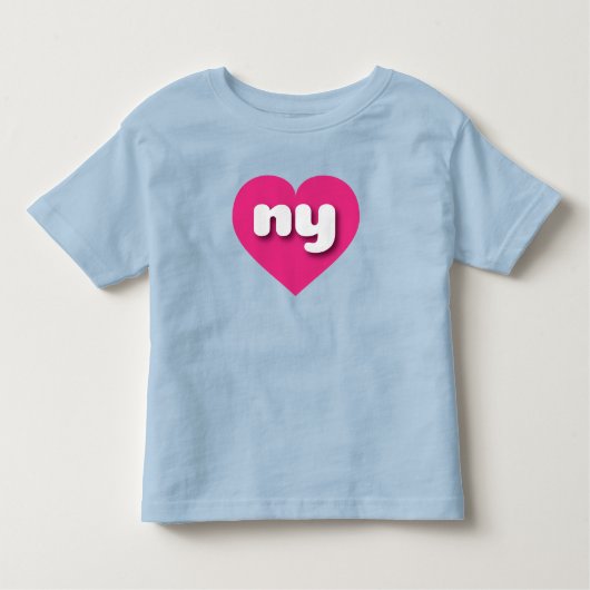 New York hot roze hart - ik hou van alles Kinder Shirts (Voorkant)