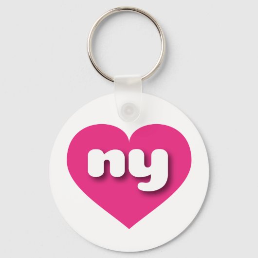 New York hot roze hart - ik hou van alles Sleutelhanger (Voorkant)