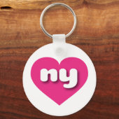 New York hot roze hart - ik hou van alles Sleutelhanger (Voorkant)