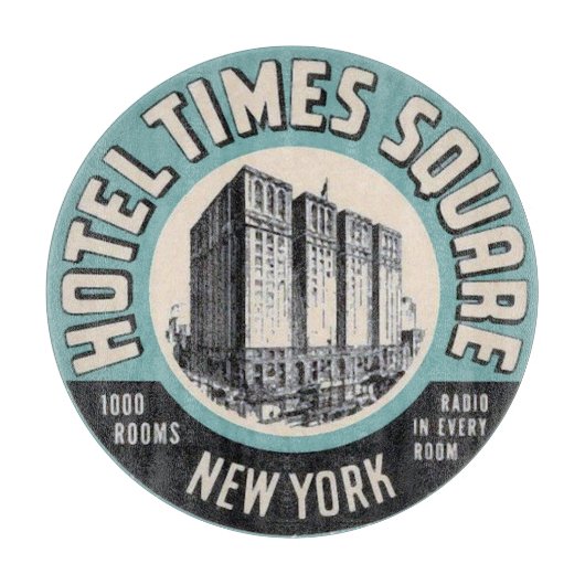 New York Hotel, bewerk tekst snijvlak Snijplank (Voorkant)