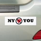 New York houdt niet van je Bumpersticker (Op auto)