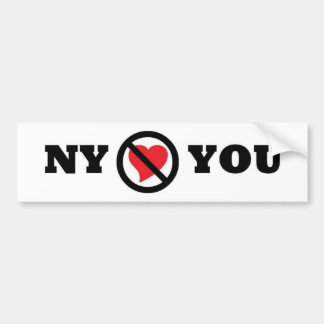 New York houdt niet van je Bumpersticker