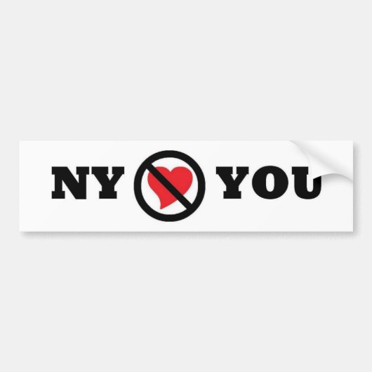 New York houdt niet van je Bumpersticker (Voorkant)