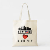 New York houdt van Mince Pies stadsgezicht Tote Bag (Achterkant)
