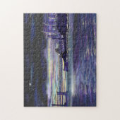 New York Hudson Paarse zonnekunst Manhattan Legpuzzel (Verticaal)