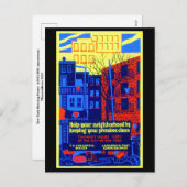  New York Huisvesting Poster Feestdagenkaart (Voorkant / Achterkant)