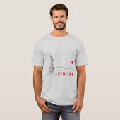 New-York, I Heart, Vrijheidsbeeld Cool T-shirt (Voorkant volledig)