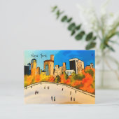 New York Ice Rink Central Park Briefkaart (Staand voorkant)