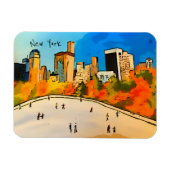 New York Ice Rink Central Park Magneet (Horizontaal)