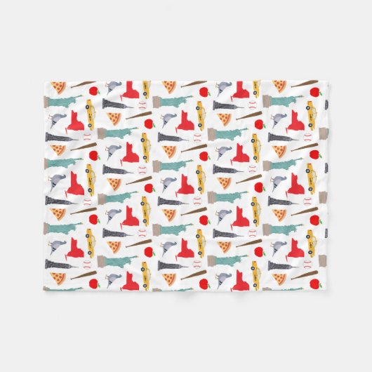 New York Icons Fleece Deken (Voorkant (Horizontaal))