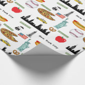 New York Icons Patroon door Orchard Three Cadeaupapier (Hoek)