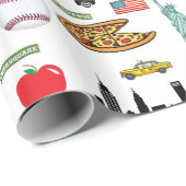 New York Icons Patroon door Orchard Three Cadeaupapier (Rol Hoek)