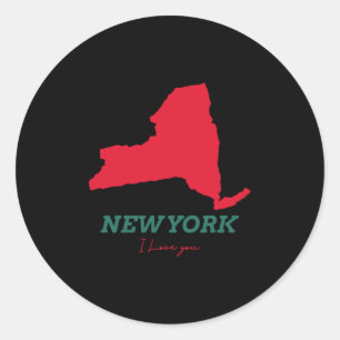New York, ik hou van je Ronde Sticker