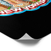 New York in de Verenigde Staten Sticker Poster (Hoek)