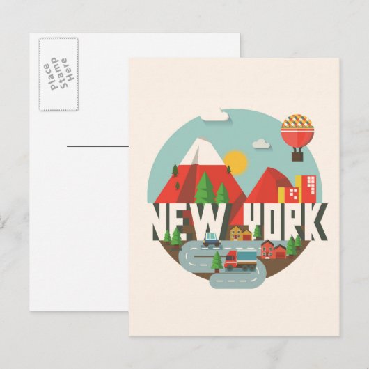 New York in design Briefkaart (Voorkant / Achterkant)