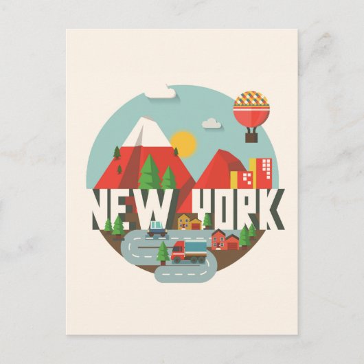 New York in design Briefkaart (Voorkant)