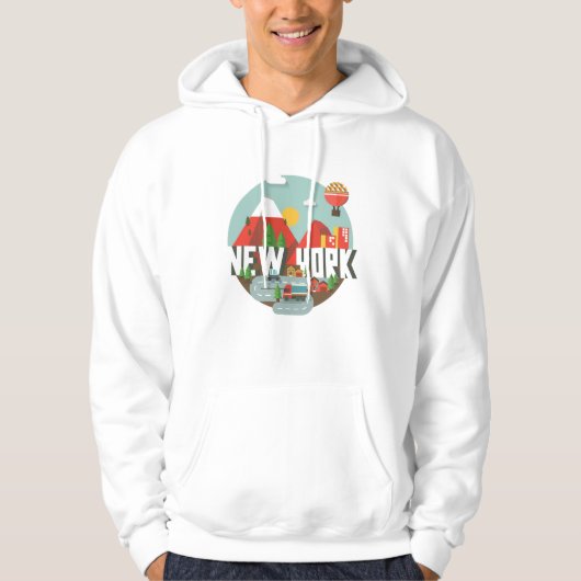 New York in design Hoodie (Voorkant)