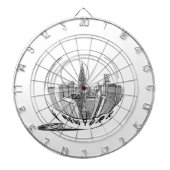New York in een glazen bol Dartbord (Voorkant)