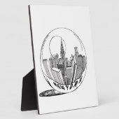 New York in een glazen bol Fotoplaat (Zijkant)