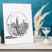 New York in een glazen bol Fotoplaat (Zijkant)