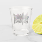 New York in graffiti Shot Glass Glas (Achterkant)