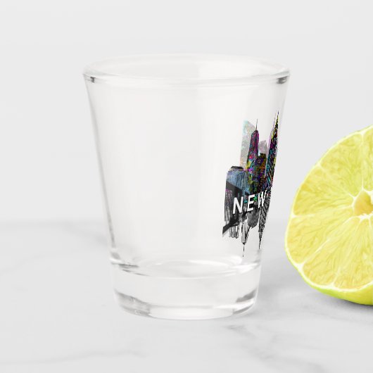 New York in graffiti Shot Glass Shot Glas (Links)