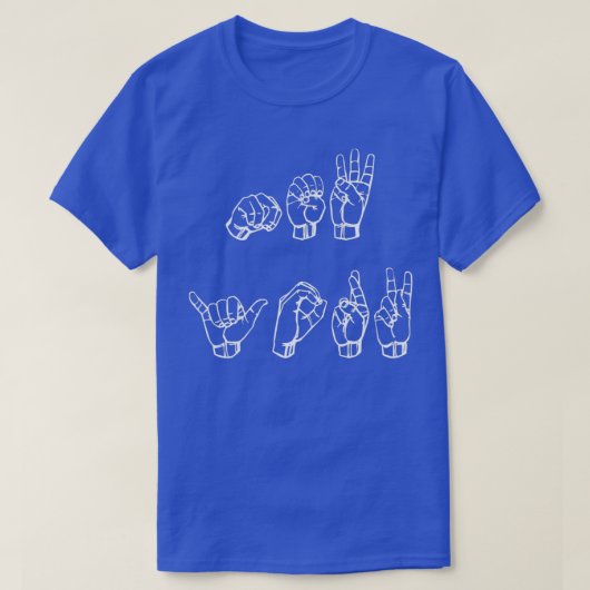 New York in Sign Language T-shirt (Design voorkant)