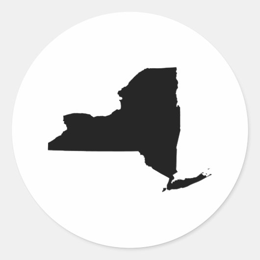 New York in zwart-wit Ronde Sticker (Voorkant)