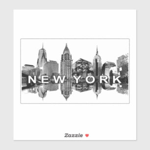 New York in zwarte inkt Sticker