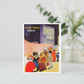 New York India, poster Briefkaart (Staand voorkant)
