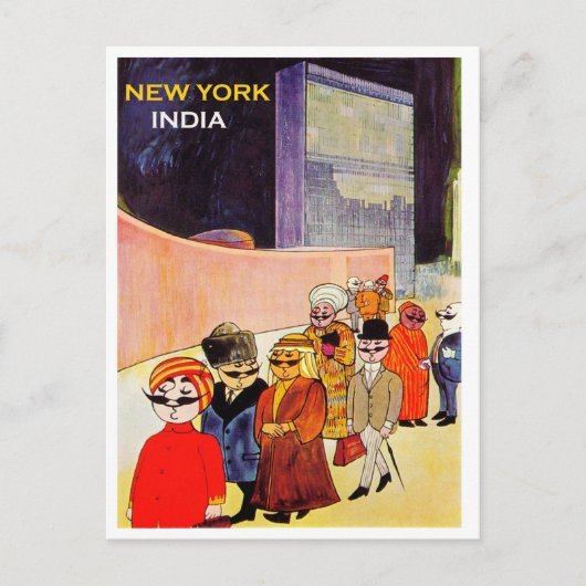 New York India, poster Briefkaart (Voorkant)
