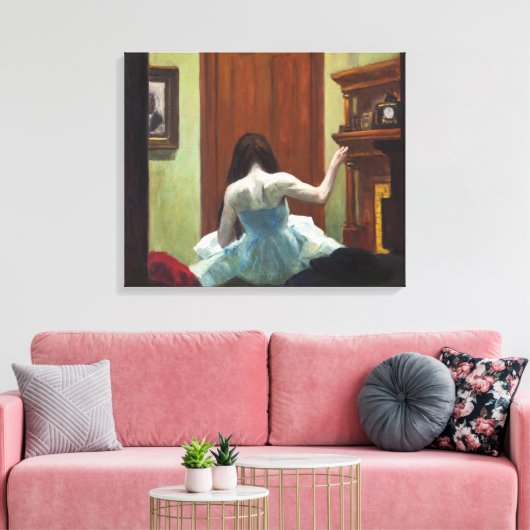 New York Interieur | Edward Hopper | Canvas Afdruk (Insitu (Woonkamer))