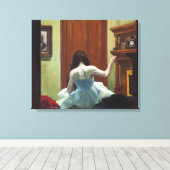 New York Interieur | Edward Hopper | Canvas Afdruk (Insitu (Houten vloer))