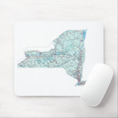 New York Interstate Map Mousepad Muismat (Met muis)