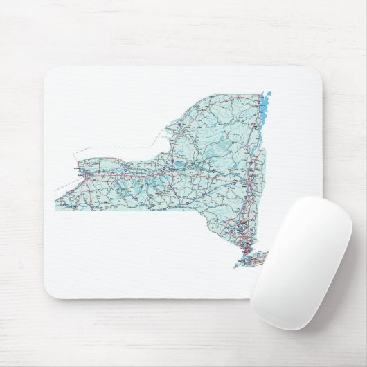 New York Interstate Map Mousepad Muismat (Met muis)