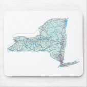 New York Interstate Map Mousepad Muismat (Voorkant)