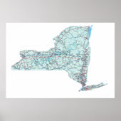 New York Interstate Map Print (Voorkant)