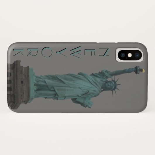 New York iPhone Case Vrijheidsbeeld Souvenir (Achterkant (horizontaal))