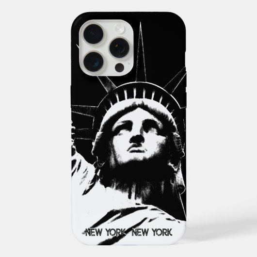 New York iPhone Hoesje Aangepaste Statue of Libert 15 Pro Max Case (Achterkant)