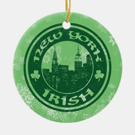 New York Irish American KerstTree Ornament (Voorkant)