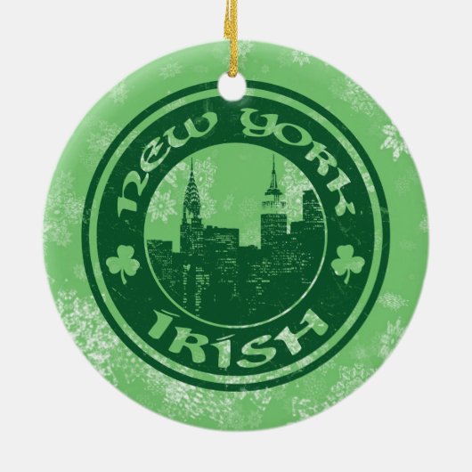New York Irish American KerstTree Ornament (Achterkant)