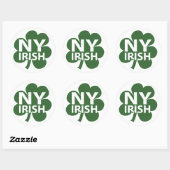 New York Irish Shamrock Ronde Sticker (Vel)