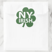 New York Irish Shamrock Ronde Sticker (Tas)