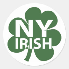 New York Irish Shamrock Ronde Sticker